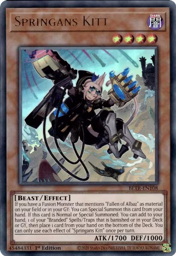 Springans Kitt (BLTR-EN108), Battles of Legend: Terminal Revenge — Yu-Gi-Oh! card price
