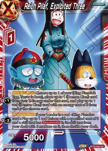 Reich Pilaf, Exploited Three (BT25-004), Legend of the Dragon Balls — DB Super card price