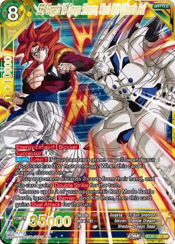 SS4 Gogeta VS Omega Shenron, Clash With Ultimate Evil (BT25-137), Legend of the Dragon Balls — DB Super card price