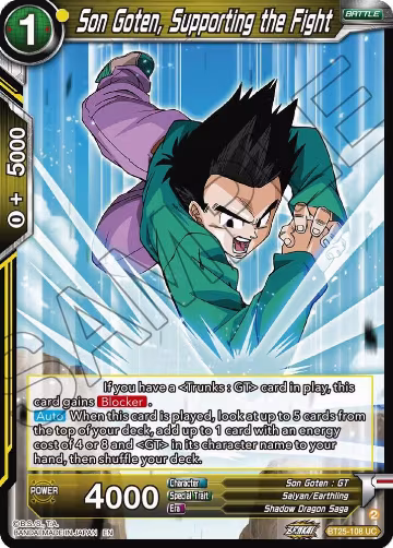 Son Goten, Supporting the Fight (BT25-108), Legend of the Dragon Balls — DB Super card price