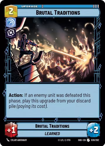 Brutal Traditions (038/262), Shadows of the Galaxy — Star Wars card price
