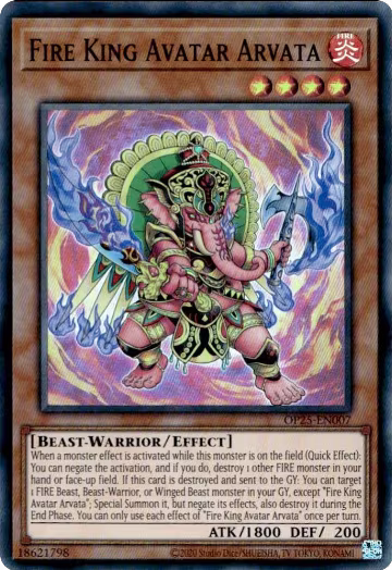 Fire King Avatar Arvata (OP25-EN007), OTS Tournament Pack 25 — Yu-Gi-Oh! card price