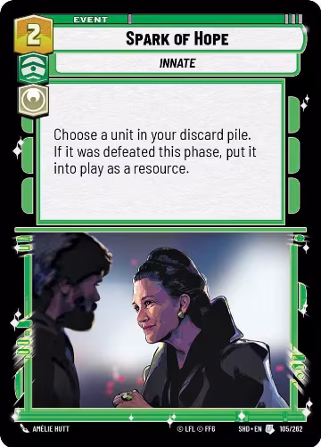 Spark of Hope (105/262), Shadows of the Galaxy — Star Wars card price