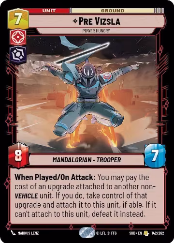 Pre Vizsla - Power Hungry (142/262), Shadows of the Galaxy — Star Wars card price