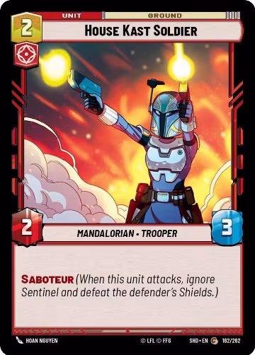 House Kast Soldier (162/262), Shadows of the Galaxy — Star Wars card price