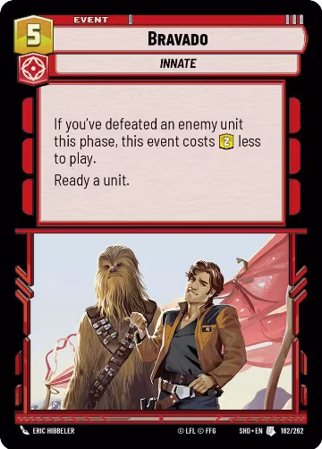 Bravado (182/262), Shadows of the Galaxy — Star Wars card price