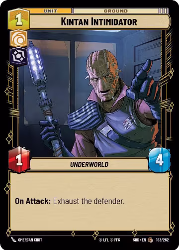 Kintan Intimidator (183/262), Shadows of the Galaxy — Star Wars card price
