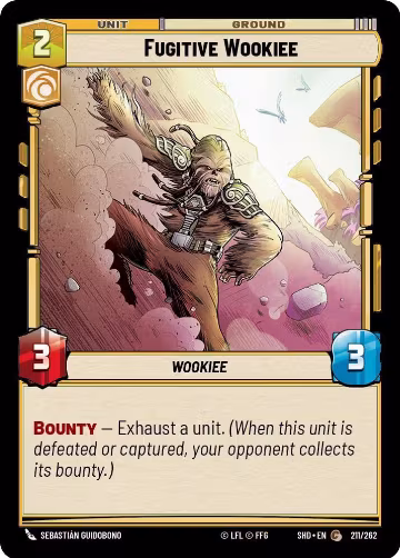 Fugitive Wookiee (211/262), Shadows of the Galaxy — Star Wars card price