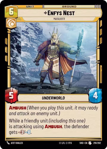 Enfys Nest - Marauder (219/262), Shadows of the Galaxy — Star Wars card price