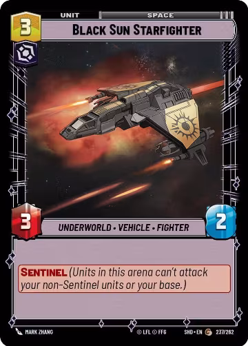 Black Sun Starfighter (237/262), Shadows of the Galaxy — Star Wars card price