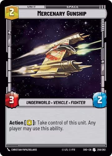 Mercenary Gunship (256/262), Shadows of the Galaxy — Star Wars card price