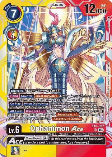 Ophanimon ACE (EX6-027 SR), Infernal Ascension — Digimon card price