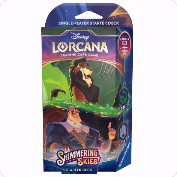 Disney Lorcana: Shimmering Skies Starter Deck (Emerald & Steel), Shimmering Skies — Lorcana sealed product price