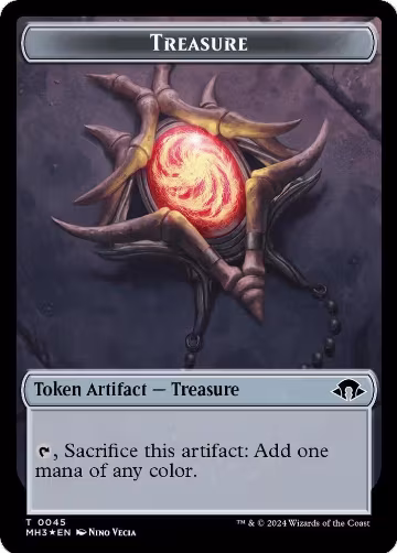 Treasure (Ripple Foil) // Copy Double-Sided Token (45 // 1), Modern Horizons 3 — Magic card price