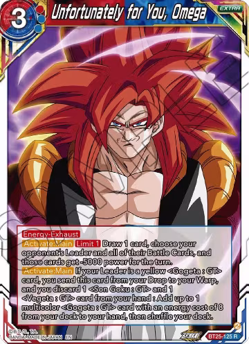 Unfortunately for You, Omega (BT25-125), Legend of the Dragon Balls — DB Super card price