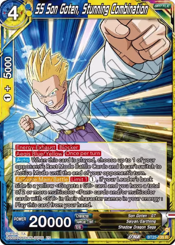 SS Son Goten, Stunning Combination (BT25-135), Legend of the Dragon Balls — DB Super card price