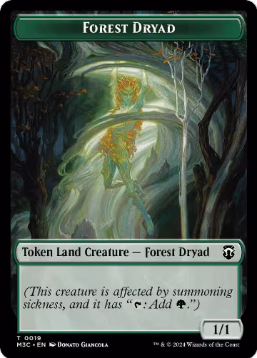 Forest Dryad (Ripple Foil) // Emblem - Vivien Reid Double-Sided Token (19 // 28), Commander: Modern Horizons 3 — Magic card price