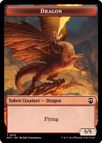 Dragon (Ripple Foil) // Copy Double-Sided Token (12 // 1), Commander: Modern Horizons 3 — Magic card price