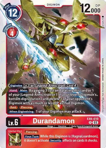 Durandamon (EX6-010 R), Infernal Ascension — Digimon card price