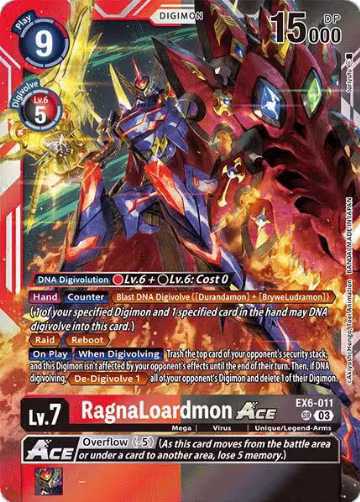 RagnaLoardmon ACE (EX6-011 SR), Infernal Ascension — Digimon card price