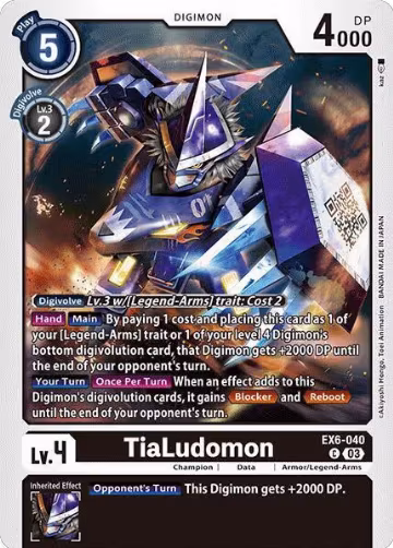 TiaLudomon (EX6-040 C), Infernal Ascension — Digimon card price