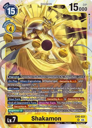 Shakamon (EX6-031 SR), Infernal Ascension — Digimon card price