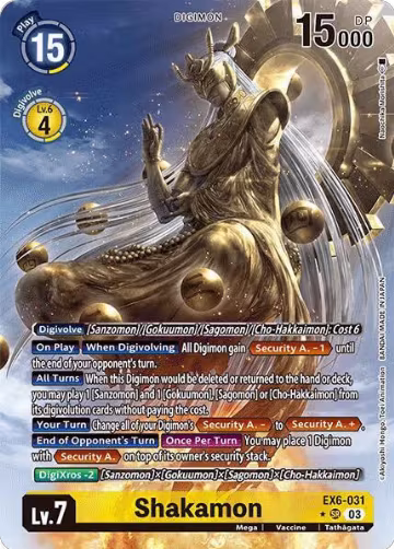 Shakamon (Alternate Art) (EX6-031 SR), Infernal Ascension — Digimon card price