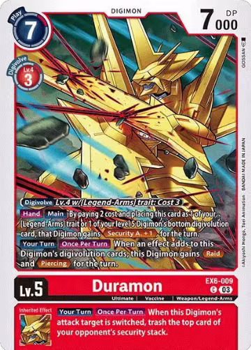 Duramon (EX6-009 C), Infernal Ascension — Digimon card price