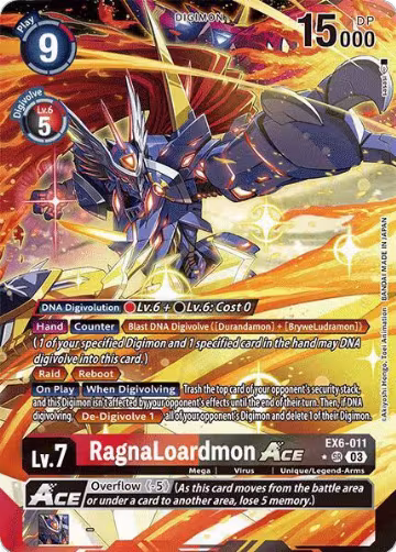 RagnaLoardmon ACE (Alternate Art) (EX6-011 SR), Infernal Ascension — Digimon card price