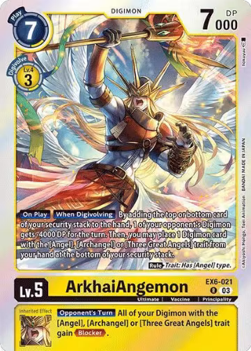 ArkhaiAngemon (EX6-021 R), Infernal Ascension — Digimon card price