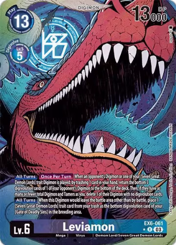Leviamon (Alternate Art) (EX6-061 R), Infernal Ascension — Digimon card price