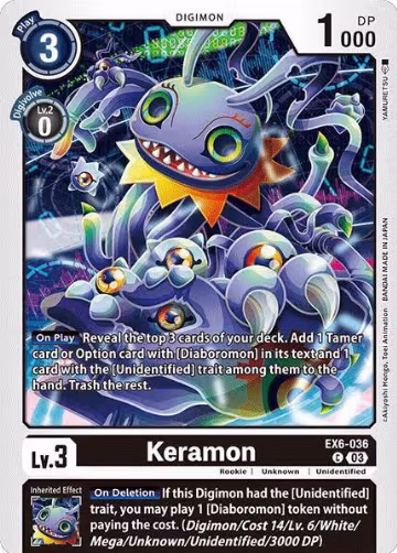 Keramon (EX6-036 C), Infernal Ascension — Digimon card price