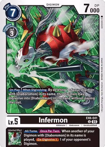 Infermon (EX6-041 U), Infernal Ascension — Digimon card price