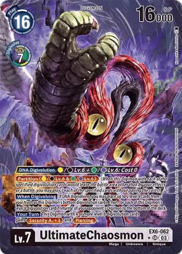 UltimateChaosmon (Alternate Art) (EX6-062 SR), Infernal Ascension — Digimon card price