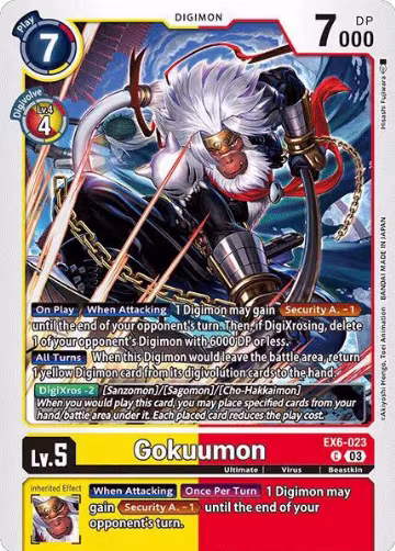 Gokuumon (EX6-023 C), Infernal Ascension — Digimon card price