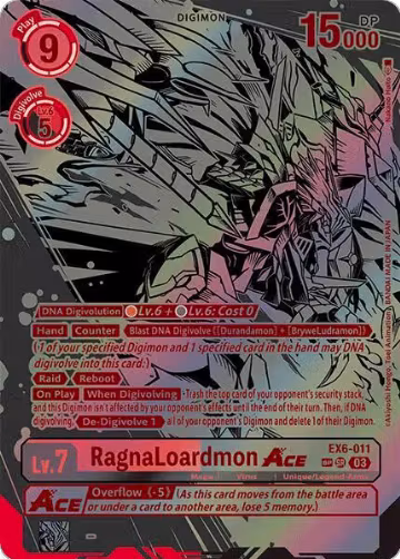 RagnaLoardmon ACE (Textured) (EX6-011 SR), Infernal Ascension — Digimon card price