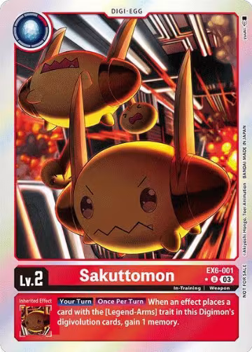 Sakuttomon (Box Promotion Pack: Infernal Ascension) (EX6-001 U), Infernal Ascension — Digimon card price