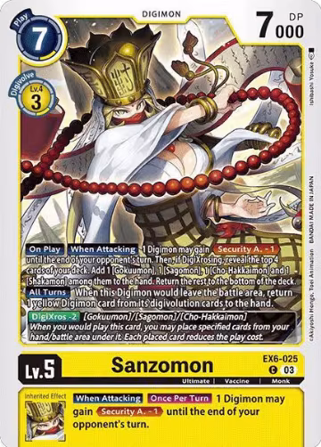 Sanzomon (EX6-025 C), Infernal Ascension — Digimon card price