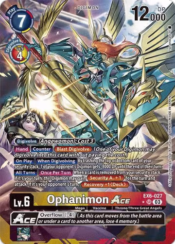 Ophanimon ACE (Alternate Art) (EX6-027 SR), Infernal Ascension — Digimon card price