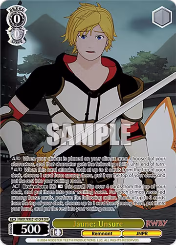 Jaune: Unsure (OFR) (RWBY/WXE01-01OFR OFR), RWBY Premium Booster — Weiß Schwarz card price