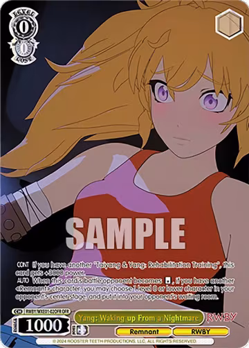 Yang: Waking up From a Nightmare (OFR) (RWBY/WXE01-02OFR OFR), RWBY Premium Booster — Weiß Schwarz card price