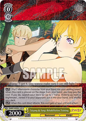 Taiyang & Yang: Rehabilitation Training (RWBY/WXE01-03 N), RWBY Premium Booster — Weiß Schwarz card price