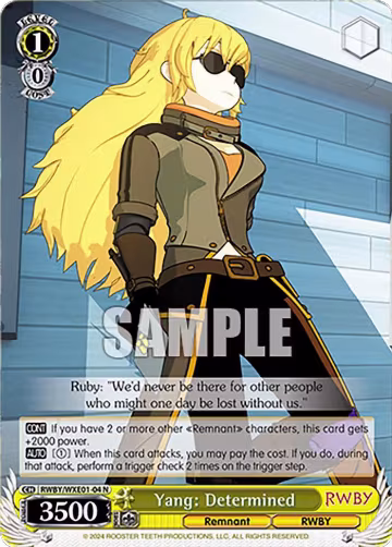 Yang: Determined (RWBY/WXE01-04 N), RWBY Premium Booster — Weiß Schwarz card price