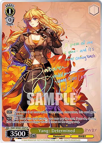 Yang: Determined (SP) (RWBY/WXE01-04SP SP) — card price