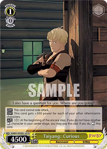 Taiyang: Curious (RWBY/WXE01-07 N), RWBY Premium Booster — Weiß Schwarz card price