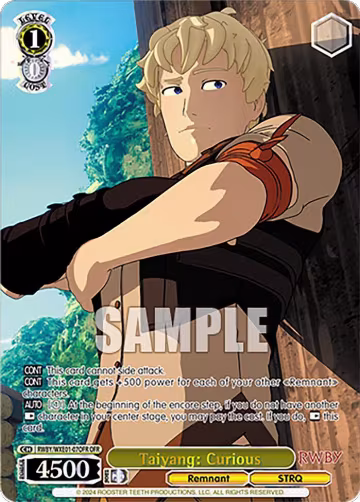 Taiyang: Curious (OFR) (RWBY/WXE01-07OFR OFR), RWBY Premium Booster — Weiß Schwarz card price