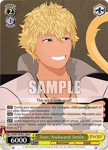 Sun: Awkward Smile (RWBY/WXE01-09 N), RWBY Premium Booster — Weiß Schwarz card price