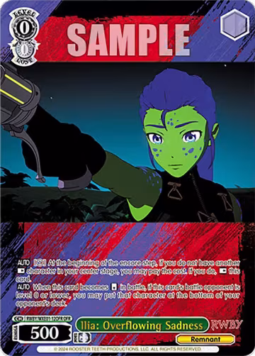 Ilia: Overflowing Sadness (OFR) (RWBY/WXE01-12OFR OFR), RWBY Premium Booster — Weiß Schwarz card price