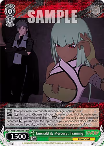 Emerald & Mercury: Training (RWBY/WXE01-13 N), RWBY Premium Booster — Weiß Schwarz card price