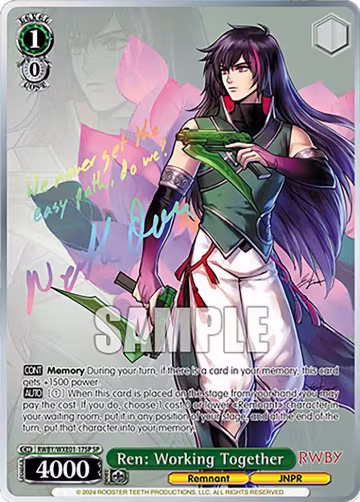 Ren: Working Together (SP) (RWBY/WXE01-17SP SP) — card price